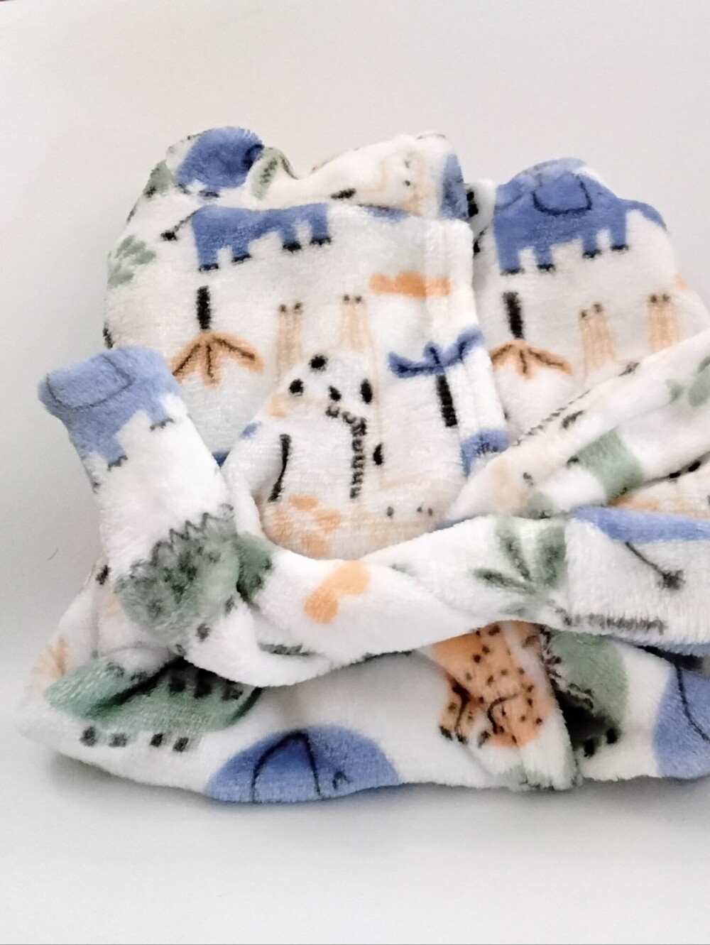 Mon Cheri Baby Pastel Animal Print Bathrobe